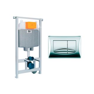 Инсталляция OLI 74 (0580*1150*0120),мех.+Панель слива RIVER DUAL пластик хр.гл.