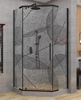 Душевой уголок AvaCan PB 100x100 см чёрный