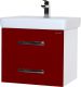 Тумба под раковину Bellezza Рокко 60см красный 00000010151