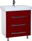 Тумба под раковину Bellezza Рокко 70см красный 00000010162
