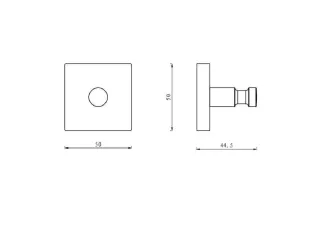 Крючок Aquanet Flash 210754 хром