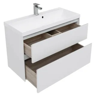 Тумба под раковину Aquanet Гласс 238361 80 см белый