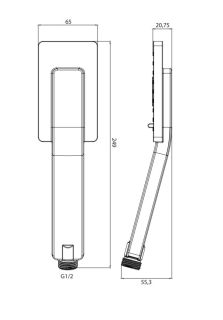 Душевая лейка Omnires Jimjim графит JIMJIM-RGR