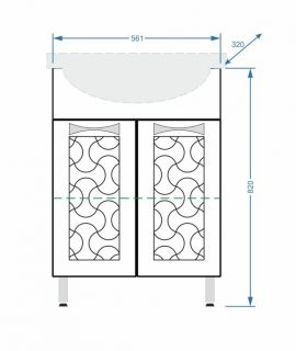 Тумба под раковину Stella Polar Ванда 60см белый SP-00000201