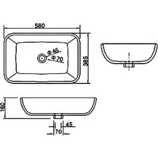 Раковина SSWW CL3155 580x385x160