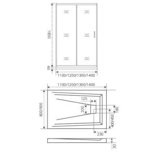 Душевая дверь Good Door Puerta WTW-120-C-CH стекло прозрачное