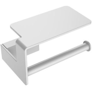 Держатель для туалетной бумаги Boheme Q 10941-MW с полкой для телефона белый матовый