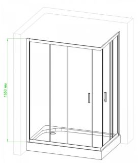 Душевой уголок Royal Bath HPD 120x100см хром RB1120HPD-T-CH