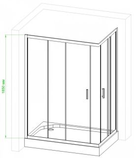 Душевой уголок Royal Bath HPD 100x90см белый RB9100HPD-T
