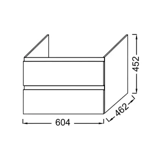 Тумба под раковину Jacob Delafon Madeleine EB2052-J5 60 см белый блестящий