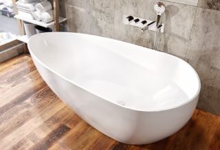 Ванна из искусственного камня AquaStone Бона 166x83см белый