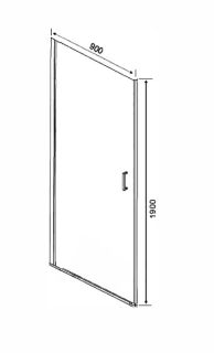 Душевая дверь Orange E05-090TB универсальная 90х190