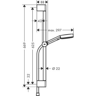 Душевой гарнитур Hansgrohe Pulsify Select Relaxation EcoSmart 24161670  черный