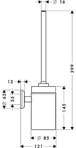 Ёршик для унитаза Hansgrohe Logis Classic 41632000 хром