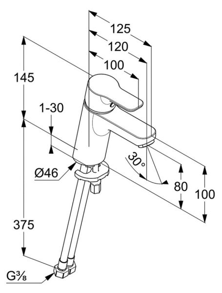 Смеситель для раковины Kludi Pure&Easy хром 370280565