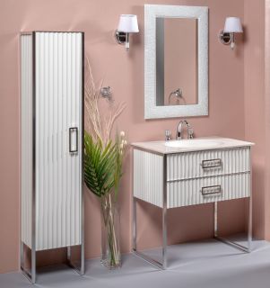 Пенал Armadi Art Monaco 170см белый/хром 868-WCR