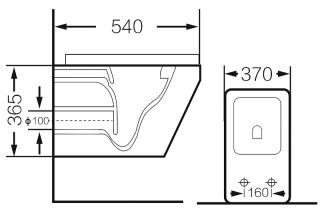 Подвесной унитаз Grossman GR-4440BMS безободковый чёрный матовый
