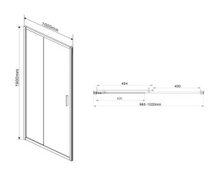 Душевая дверь Vincea Garda VDS-1G100CH 100 см