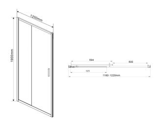 Душевая дверь Vincea Garda VDS-1G120CH 120 см