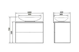 Тумба с раковиной Orange Otto Ot-100TuMDF+G56 белый