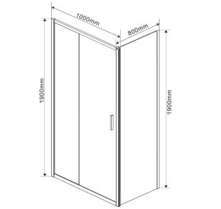 Душевой уголок Vincea Garda VSR-1G8010CL 100x80 см