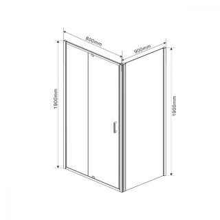 Душевой уголок Vincea Intra VSR-1I708090CL 70/80 x 90 см