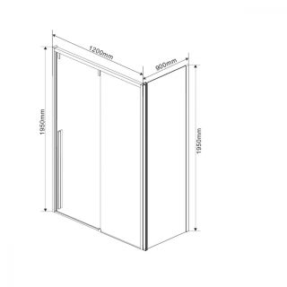 Душевой уголок Vincea Lugano VSR-1L9012CLB-1 120 x 90 см