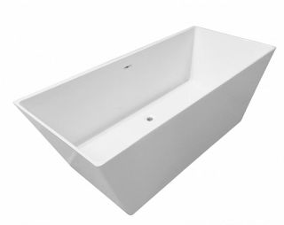 Ванна из литьевого мрамора Эстет Manhattan silk ФР-00014435 175x77см белый матовый