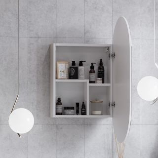 Зеркальный шкаф Акватон Оливия 50см белый 1A254502OL010