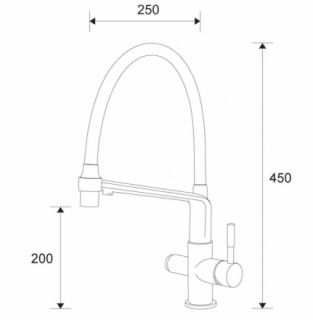 Смеситель для кухни ZORG Sanitary ZR 343-6 YF