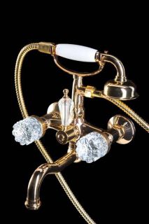 Смеситель для ванны Boheme Crystal золото 293-CRST