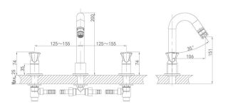 Смеситель для раковины DQ Hessen Grimm хром DA1384101