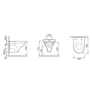 Унитаз подвесной Am.pm Gem C901738SC