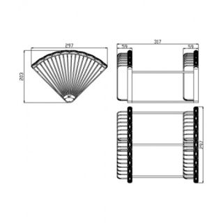 Полка угловая Lemark Jasmine LM6682ORB 2-ярусная Lemark Jasmine (LM6682ORB)