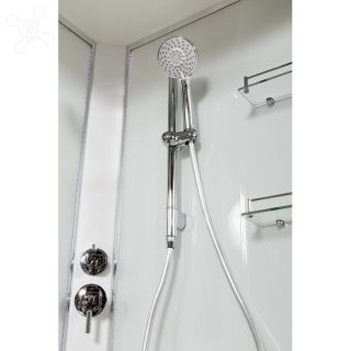 Душевая кабина Deto А102 L LED с кнопкой и гидромассажем 120х80х220 см