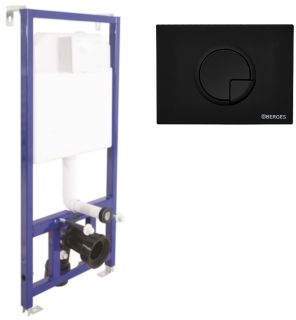 Инсталляция для унитаза Berges Novum R5 с кнопкой soft touch чёрный 040225