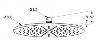 Верхний душ Kludi A-QA белый/хром 6433091-00
