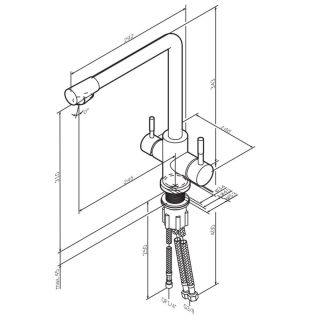 Смеситель для кухни Am.Pm X-Joy S F85B05700 с каналом для питьевой воды хром