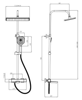 Душевая система ESKO STT3054SMR хром