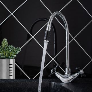 Смеситель для кухни РМС SL92BL-279F хром/чёрный