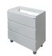 Напольная тумба под раковину Эстет Bali New ФР-00009966 80см три ящика белый