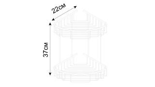 Полка угловая двухэтажная Fixsen Hotel, хром  (FX-31051-2)