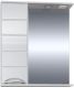 Зеркальный шкаф с подсветкой СанТа Родос 106015 60см левый белый