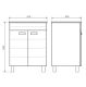 Тумба-умывальник COMFORTY Клеон 60Н с раковиной Quadro 60 ,00-00002044