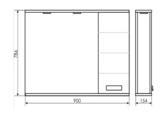 Comforty Зеркало шкаф Модена M-90 00-00001641