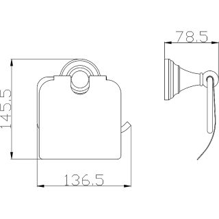 Держатель туалетной бумаги Rav Slezak Morava MKA0400 с крышкой Хром
