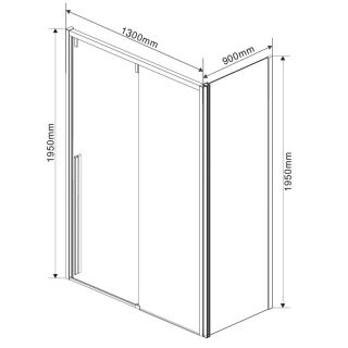 Душевой уголок Vincea Lugano VSR-1L9013CLB-1 130 x 90 см