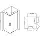 Душевой уголок Vincea Slim-U 100x80 VSS-2SU8010CLB профиль Черный матовый стекло прозрачное