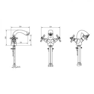 Смеситель для раковины Boheme Satine бронза 311-ST