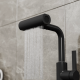 Смеситель для кухни с поворотной лейкой RUSH Tinos (TI3732-17Black)
